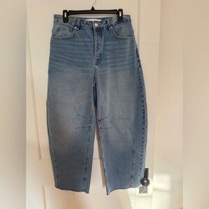 Bershka Light Blue High-Rise Denim Jeans